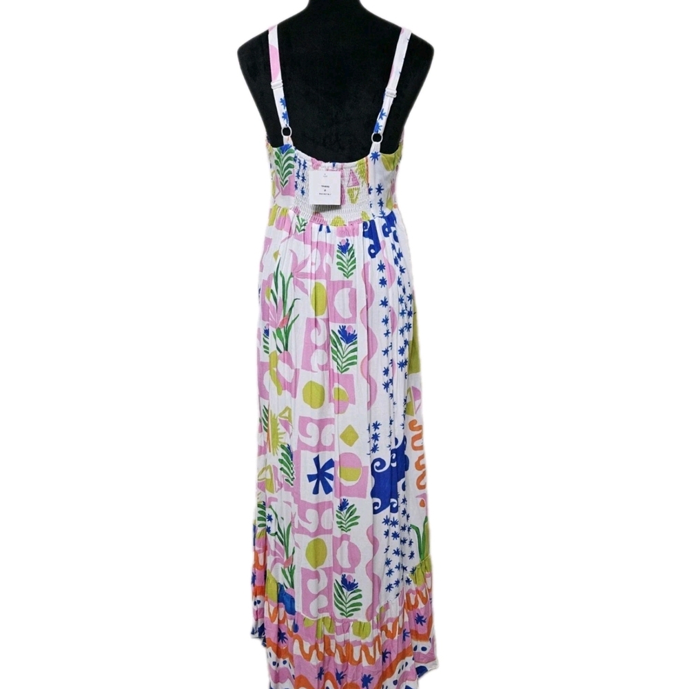 Paper Heart Colorful Maxi Dress with Abstract Print-Size Medium - Picture 9 of 17
